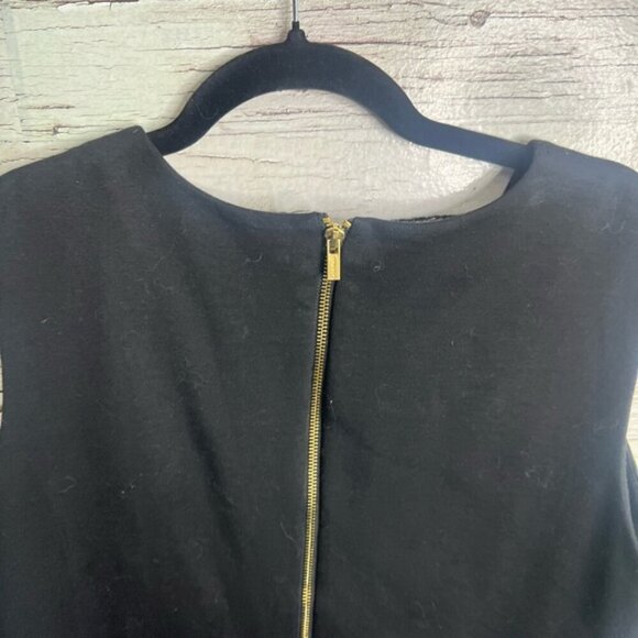Calvin Klein dress black purple striped size 14 sheath - Picture 5 of 7